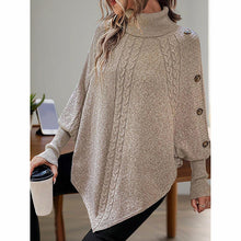 Load image into Gallery viewer, Women's Asymmetry Hem Turtleneck Sweater