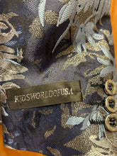 Load image into Gallery viewer, Kids World of USA Navy/Light Blue/Silver Floral Print 5-Piece Boys Suit