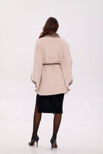 Load image into Gallery viewer, Genuine Mink Fur Double Face Wool Poncho