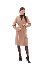 Load image into Gallery viewer, Geneva Classic Wraparound Wool Blend Overcoat in Camel