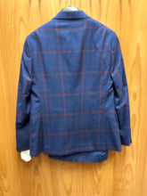 Load image into Gallery viewer, Moda Color Blue/Burgundy Turkish 3-Piece Wool Slim Fit Suit