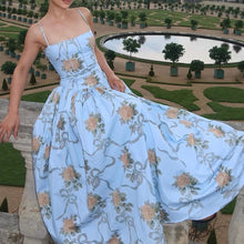 Load image into Gallery viewer, Printed Strapless Backless Maxi Dress – Fitted Long Dress