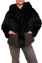 Load image into Gallery viewer, Montana Eco-Fur Down Coat in Black