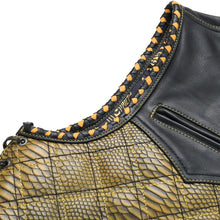 Load image into Gallery viewer, Kingsnake Men’s Motorcycle Leather Vest