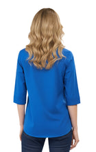 Load image into Gallery viewer, Womens Regular Fit 3/4 Sleeve Button Down Collared Camp Shirt