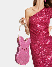 Load image into Gallery viewer, Betsey Johnson Peeps Rhinestone Bunny Crossbody Pink