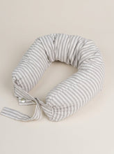 Load image into Gallery viewer, Linen Adjustable Neck Support Travel Pillow