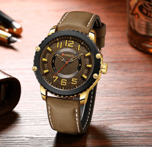 Load image into Gallery viewer, Men's Waterproof Sport Watch With Leather Belts And Large Numbers Details Unique Design Perfect Gift