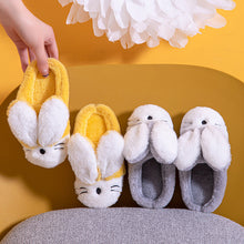 Load image into Gallery viewer, Cartoon Bunny Home Warm Children's Slippers Home Slippers Warm Cute Womans Mens Slipper Winter Shoes New Fashion Casual Fur Plush Slides Winter Slippers For Women House Slippers Fluffy Soft Comfy Fuzzy Slippers Faux Fur Plush Anti-Skid Slippers