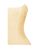 Load image into Gallery viewer, Kadi Yellow Cotton Drop Waist Corset Mini Dress