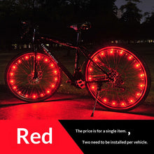 Load image into Gallery viewer, 20 LED Bike Cycling Rim Lights Wheel Spoke Light String Strip Lamps Waterproof Bicycle Light Decoration Accessories Waterproof LED Bike Spoke Lights For Adult Bike Beautiful Night Bike Decoration