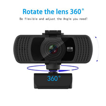 Load image into Gallery viewer, Webcam Real 1080P 200W Pixels Full Hd 110° Wide Angle Camera with Microphone Tripod for Video Widescreen Pro Streaming Webcam for Recording Calling Conferencing And Gaming