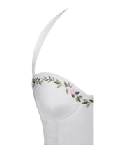 Load image into Gallery viewer, Gianna White Embroidered Halter Maxi Dress