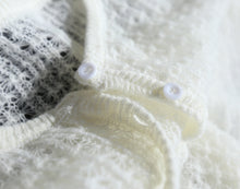 Load image into Gallery viewer, Women’s Mohair Crochet Knit Cardigan