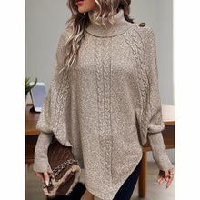 Load image into Gallery viewer, Women's Asymmetry Hem Turtleneck Sweater