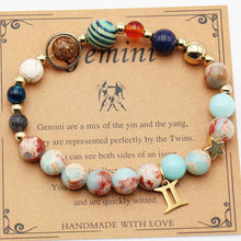 Load image into Gallery viewer, Twelve Constellations Bracelets - Natural Stone Beaded Bracelets with Eight Planet Designs