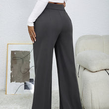 Load image into Gallery viewer, Ladies' Solid Color Loose Wide Leg Straight Leg Pants