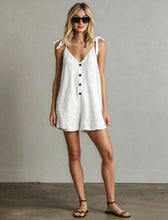 Load image into Gallery viewer, Women's V-Neck Sleeveless Jumpsuit – Cardigan Strap Cropped Straight-Leg