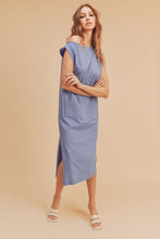 Load image into Gallery viewer, Side Slit Round Neck Sleeveless Midi Elegant Dress–Versatile, Chic, and Timeless Wardrobe Staple with Side Slits and Sleeveless Design for Effortless Style