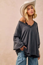 Load image into Gallery viewer, BiBi Mineral Washed French Terry Oversized Sweatshirt