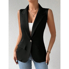 Load image into Gallery viewer, Women's Sleeveless Open-Front Vest Blazer – Work & Office Jacket