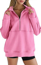 Load image into Gallery viewer, Women’s Half Zip Fleece Sweatshirt