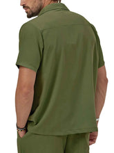 Load image into Gallery viewer, Men's Plus Size Button Up Short Sleeve Shirt and Shorts Set