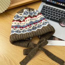 Load image into Gallery viewer, Winter Vintage Wool Bag Cap – Warm Ear Protection Hat for Cold Weather