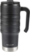Load image into Gallery viewer, HAUSHOF 24oz Insulated Tumbler with Lid & Handle – Double Wall Vacuum Stainless Steel Travel Mug, Leak-Proof, BPA-Free, Wide Mouth for Ice, Hot & Cold Drinks