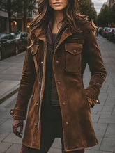 Load image into Gallery viewer, Women’s Vintage Style Long Winter Jacket – Warm Windproof Autumn Coat