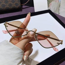 Load image into Gallery viewer, Cat Eye Sunglasses with Gold Metal Frame