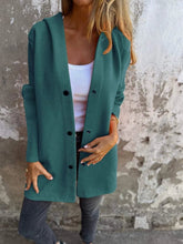 Load image into Gallery viewer, MANDOTOS Hooded Cardigan Single-Breasted Loose Red Jacket