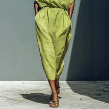 Load image into Gallery viewer, Women's Batwing Sleeve Off-Shoulder Elastic Waist Maxi Dress