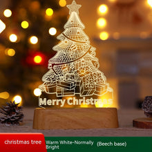 Load image into Gallery viewer, Christmas Decoration 3D Lamp Acrylic LED Night Lights New Year Valentines Day Christmas Kids Gift Christmas Ornaments