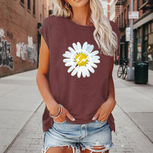 Load image into Gallery viewer, Women's Off-Shoulder Printed Top – Loose Fit Short Sleeve Cotton Pullover