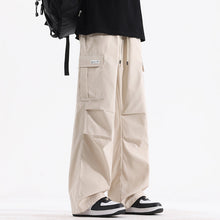 Load image into Gallery viewer, Couple American Retro High Street Fashionable Pleated Straight Cargo Pants