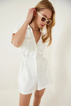 Load image into Gallery viewer, Women's Cotton Linen Loose-Fit Workwear Jumpsuit With Pockets
