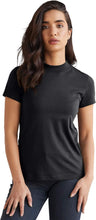 Load image into Gallery viewer, Women’s Organic Pima Cotton Short Sleeve Slim Fit Mock Neck Top