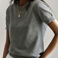 Load image into Gallery viewer, Women’s Soft Stretch Minimalist T-Shirt – Everyday Slim Fit Top