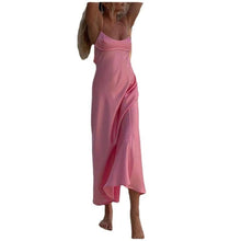 Load image into Gallery viewer, Women Camis Satin Long Dresses Elegant Sleeveless Slip Holiday Party Dresses Sexy Casual Backless Summer Dresses