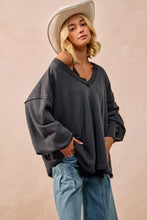 Load image into Gallery viewer, BiBi Mineral Washed French Terry Oversized Sweatshirt
