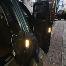 Load image into Gallery viewer, 4PCS Car Accessories Car Stickers Reflective Warning Sticker Wheel Eyebrows Door Opening Sticker Diamond Wheel Reflective Strip Universal Door Open Reflective Warning Stickers Auto Open Sign Anti-Collision Safety Reflective Decal Tape