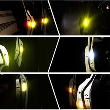 Load image into Gallery viewer, 4PCS Car Accessories Car Stickers Reflective Warning Sticker Wheel Eyebrows Door Opening Sticker Diamond Wheel Reflective Strip Universal Door Open Reflective Warning Stickers Auto Open Sign Anti-Collision Safety Reflective Decal Tape
