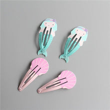 Load image into Gallery viewer, 4PCS New Lovely Mermaid Shell BB Clips Girls Hair Accessories Kids Hairpins Children Headwear Baby Hair Clips Headdress Lovely Hair Accessories For Girls