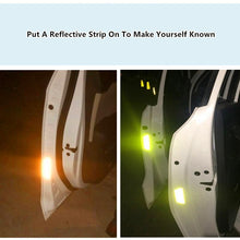 Load image into Gallery viewer, 4Pcs/Set Car Door Stickers Car OPEN Reflective Tape Warning Mark Anti-Collision Universal Safety Reflective Open Notice Bicycle Car Door Stickers DIY Car Open Reflective Tape Warning Mark Reflective Open Notice Bicycle Accessories Car Decoration