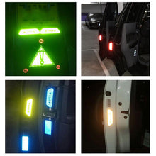 Load image into Gallery viewer, 4Pcs/Set Car Door Stickers Car OPEN Reflective Tape Warning Mark Anti-Collision Universal Safety Reflective Open Notice Bicycle Car Door Stickers DIY Car Open Reflective Tape Warning Mark Reflective Open Notice Bicycle Accessories Car Decoration