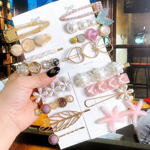 Load image into Gallery viewer, 4pcs/set Women Hair Accessories Jewelry Korean Simulation Pearl Barrette Love Hearts Hair Clips For Girls Pink Hairpins Wedding Hair Accessories for Brides and Bridesmaids