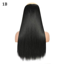 Load image into Gallery viewer, 5 Clip In Hair Extension Heat Resistant Fake Hairpieces Long Wavy Hairstyles Synthetic Clip Golden On Hair Extensions Straight Hair Extensions with Invisible Fish Line Layered Hairpiece
