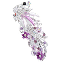 Load image into Gallery viewer, 5 Colors Trendy Peacock Barrettes Crystal Flower Hairpins Headwear For Hair Women Romantic Headdress Wedding Hair Accessories for Brides and Bridesmaids