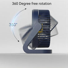 Load image into Gallery viewer, 5 Inch USB Desktop Fan 360° Rotating Mini Adjustable Portable Electric Fan Summer Mute Air Cooler For Home Office Strong Wind Two Speed Modes Super Silent Mini Portable Desktop USB Cooler Cooling Fan